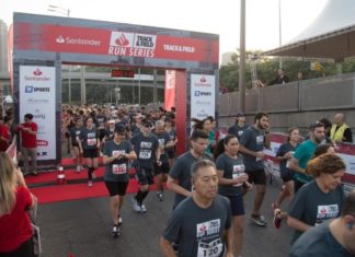 Santander Track&Field Run Series terá corrida beneficente na Etapa de São Paulo Largada da corrida Santander