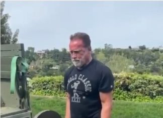 Assista: Arnold Schwarzenegger impressiona em treino ao ar livre Arnold Schwarzenegger
